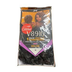 Zury Natural Star V8910 Crochet Hair Extensions 1 Pack Enough GoGo Curl 1B Ombre
